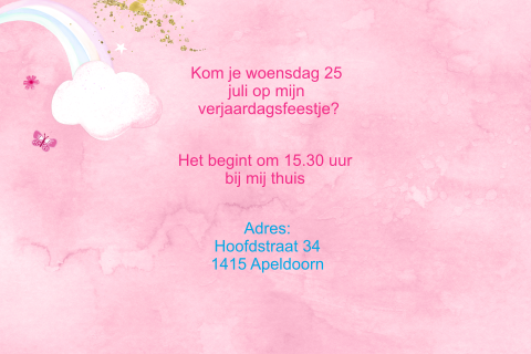 Tekst Uitnodiging Verjaardag Kind 6 Jaar